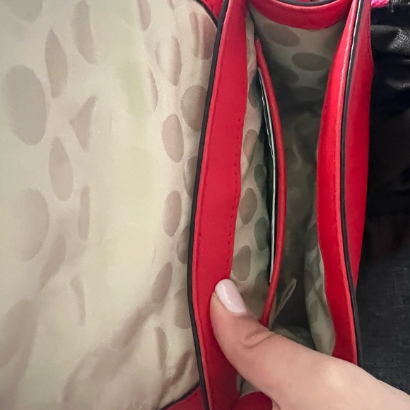 Beautiful mini Kate Spade red crossbody bag with handle for sale, gently used - Picture 5 of 6